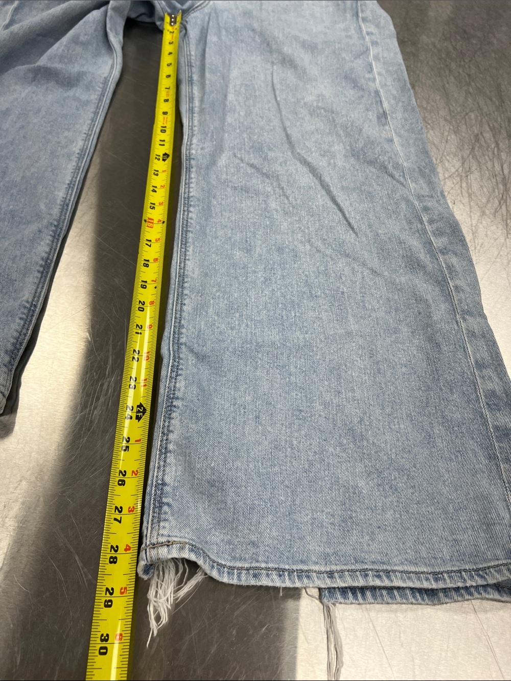 American Eagle Outfitters Light Blue Wide-Leg Jeans Women’s 12 - Picture 7 of 13